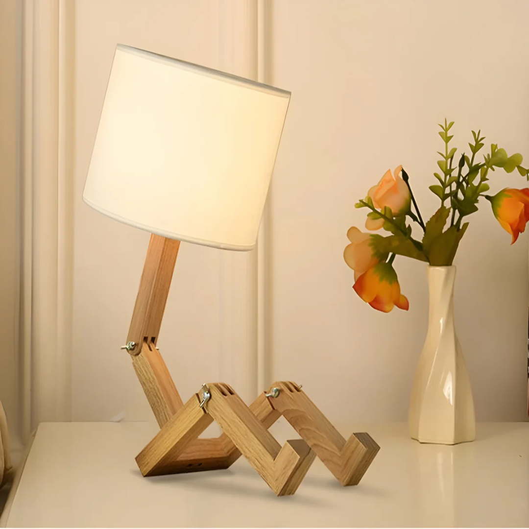 Rilna Posable Wood Table Lamp