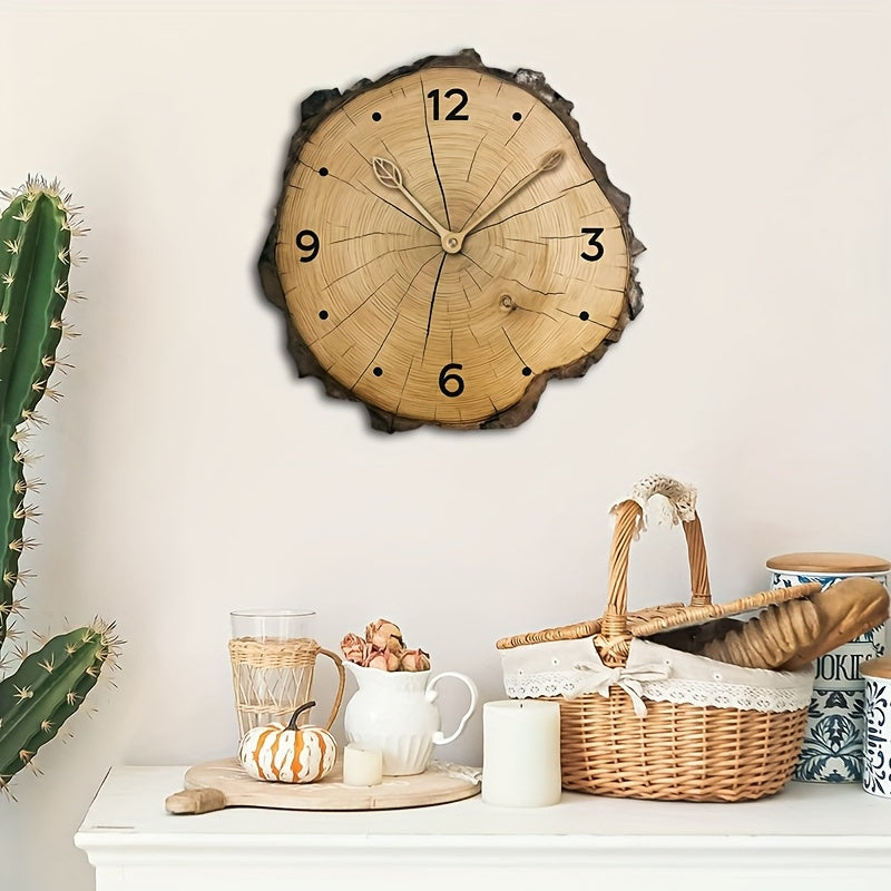 Timberline Faux Wood Grain Wall Clock