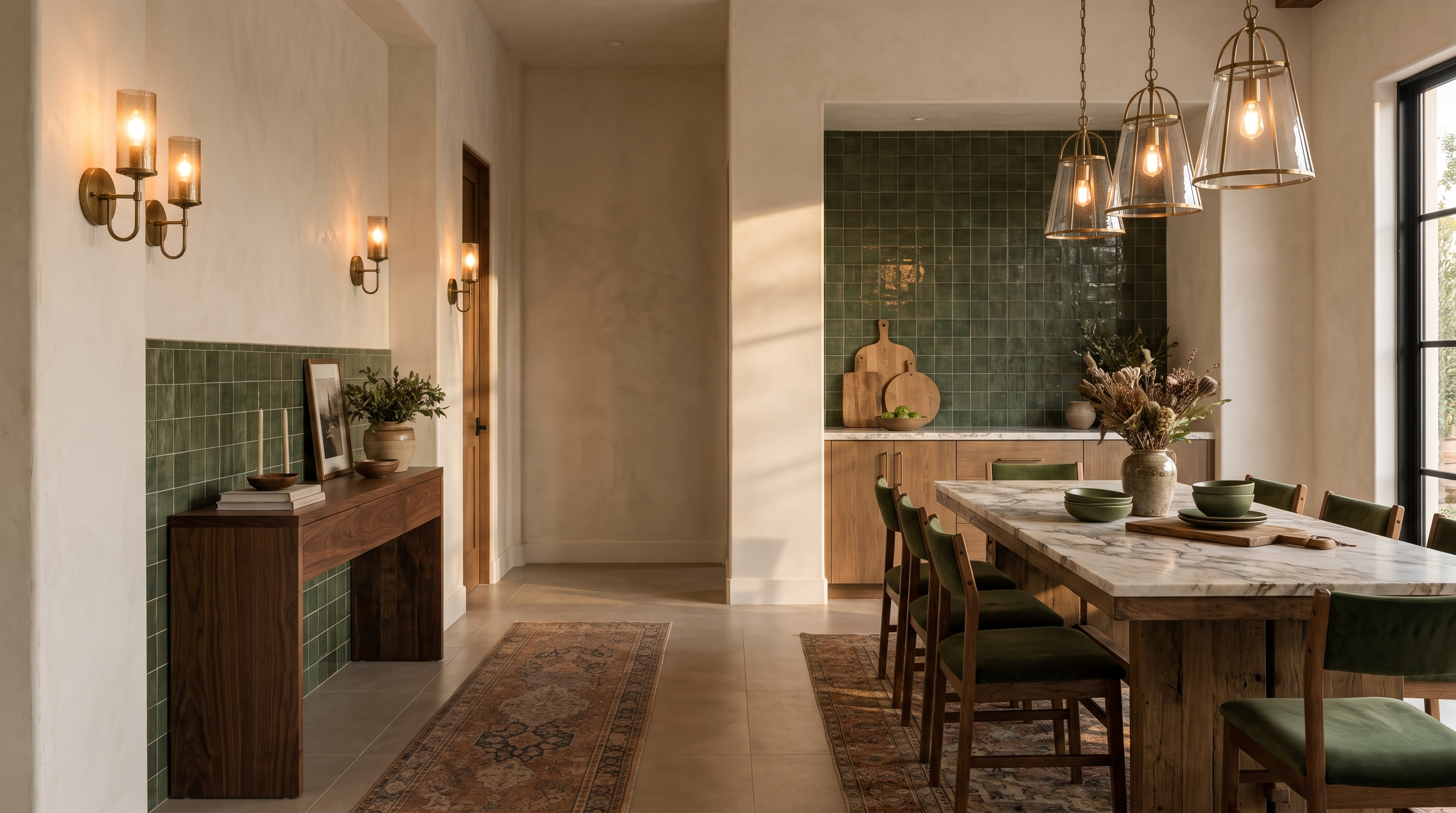 Brisvale brand banner dining hallway