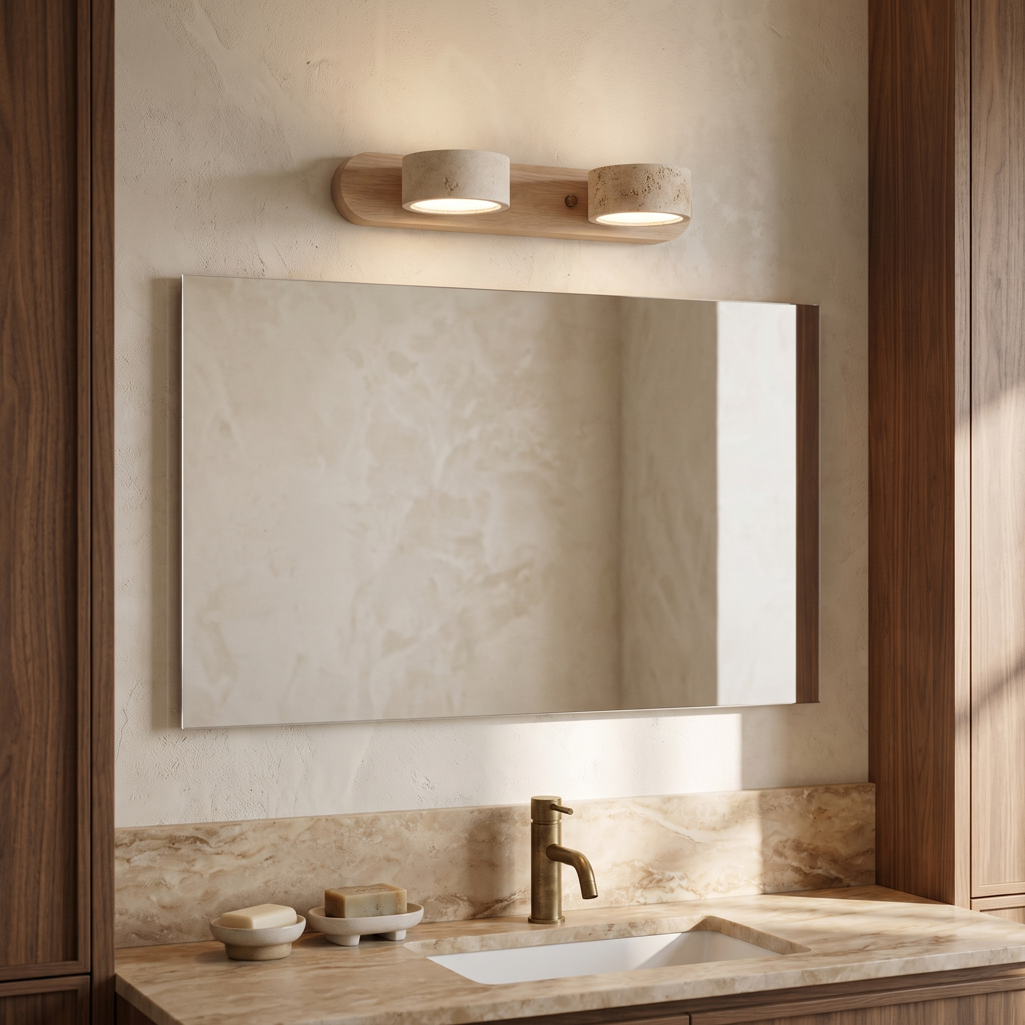 Travera Natural Stone LED Wall Sconce