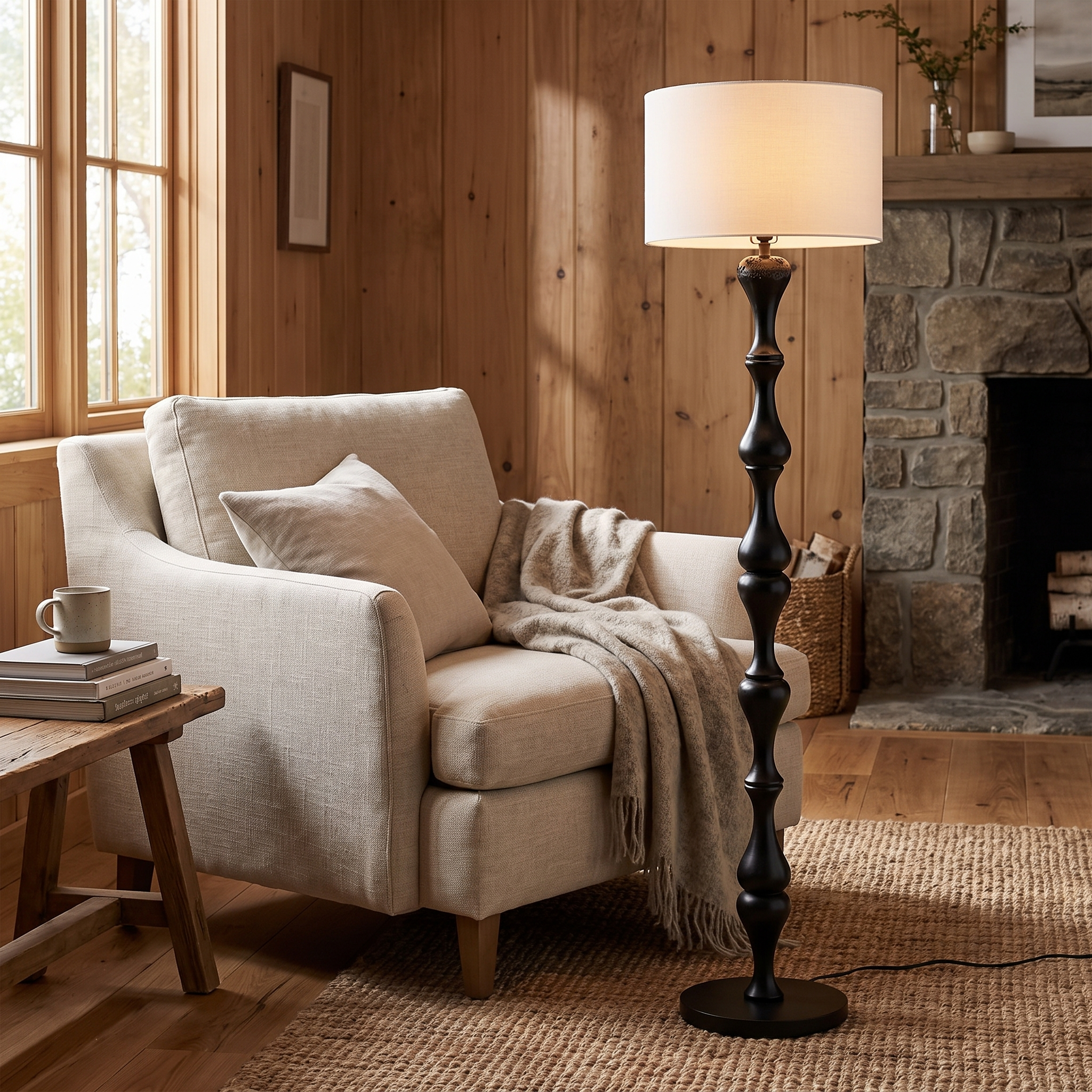 Nordenglow Simple Barrel Wooden LED Floor Lamp